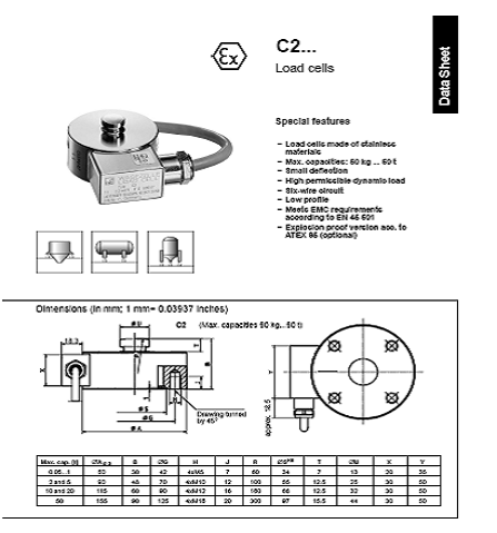 C2/10T,HBM C2/50KG稱重傳感器,德國HBM C2/10T